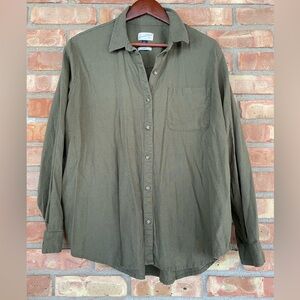 Universal Thread Linen Blend Button Down XL